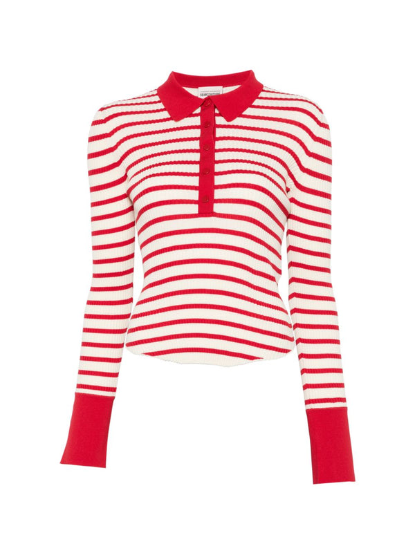 Semicouture Aida striped cotton polo shirt