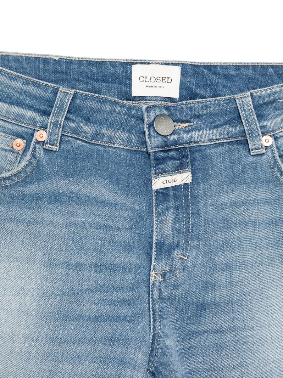 Closed Women Navy Slim Denim Jeans With Stretch For Everyday Wear Five Pocket Belt Loops