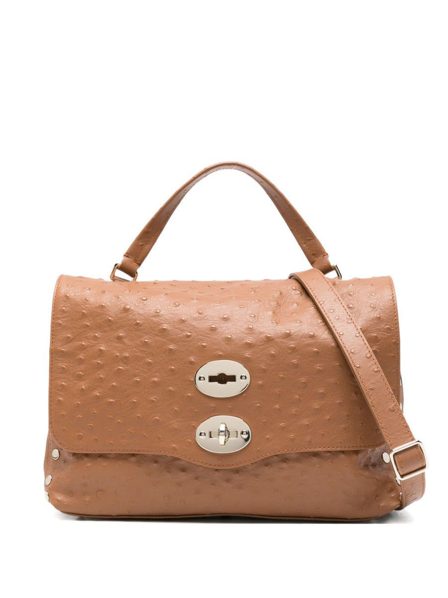 Zanellato Postina Small Bag For Women Timeless Brown Textured Calf Leather Compact Everyday Luxury