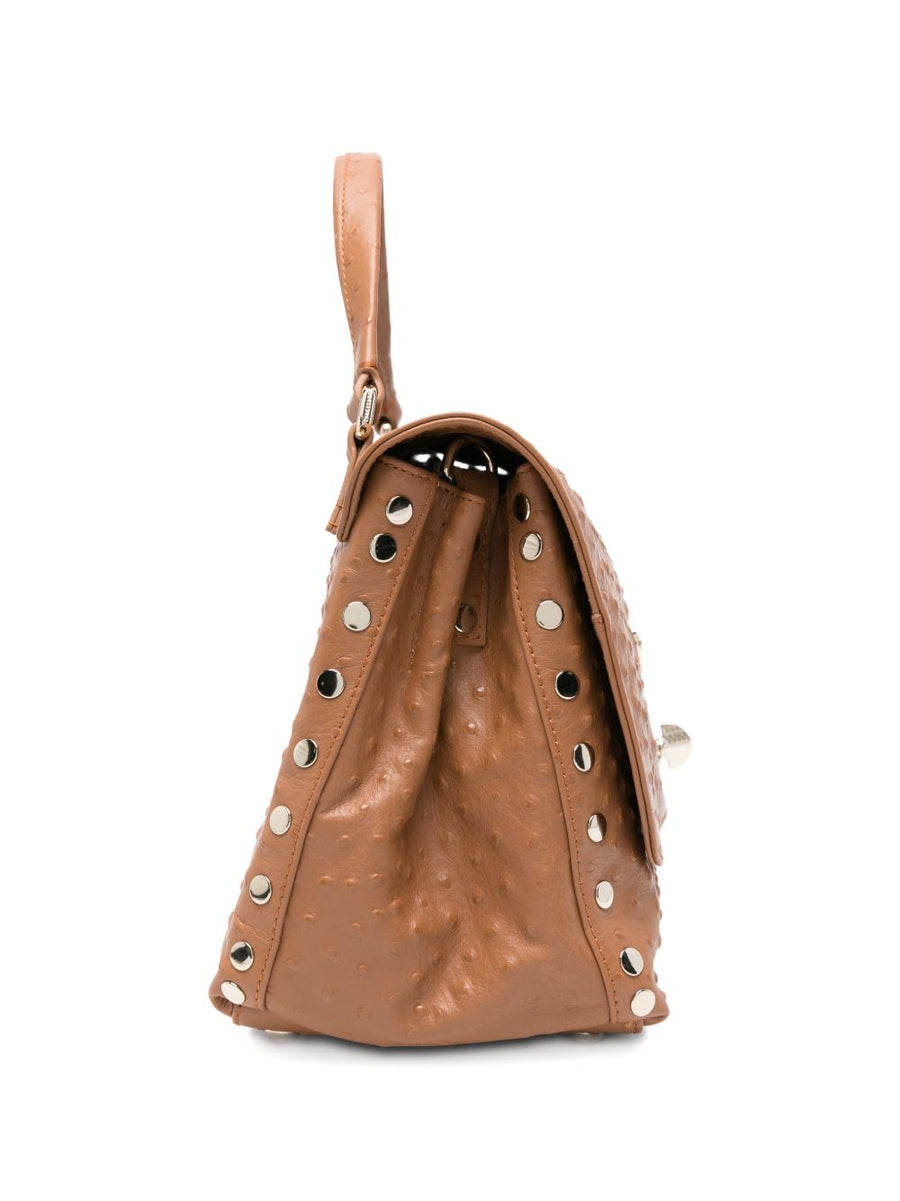 Zanellato Postina Small Bag For Women Timeless Brown Textured Calf Leather Compact Everyday Luxury