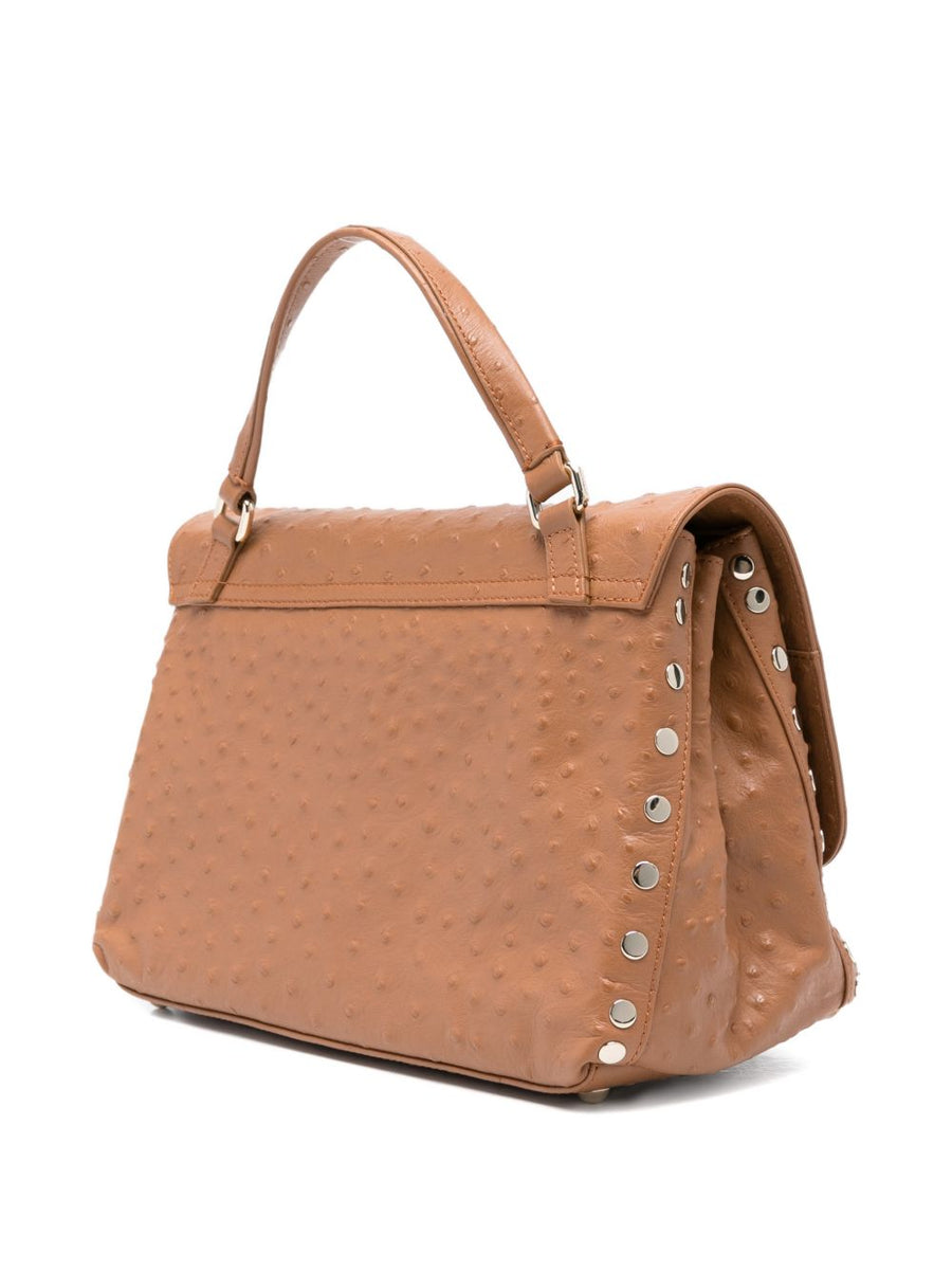 Zanellato Postina Small Bag For Women Timeless Brown Textured Calf Leather Compact Everyday Luxury