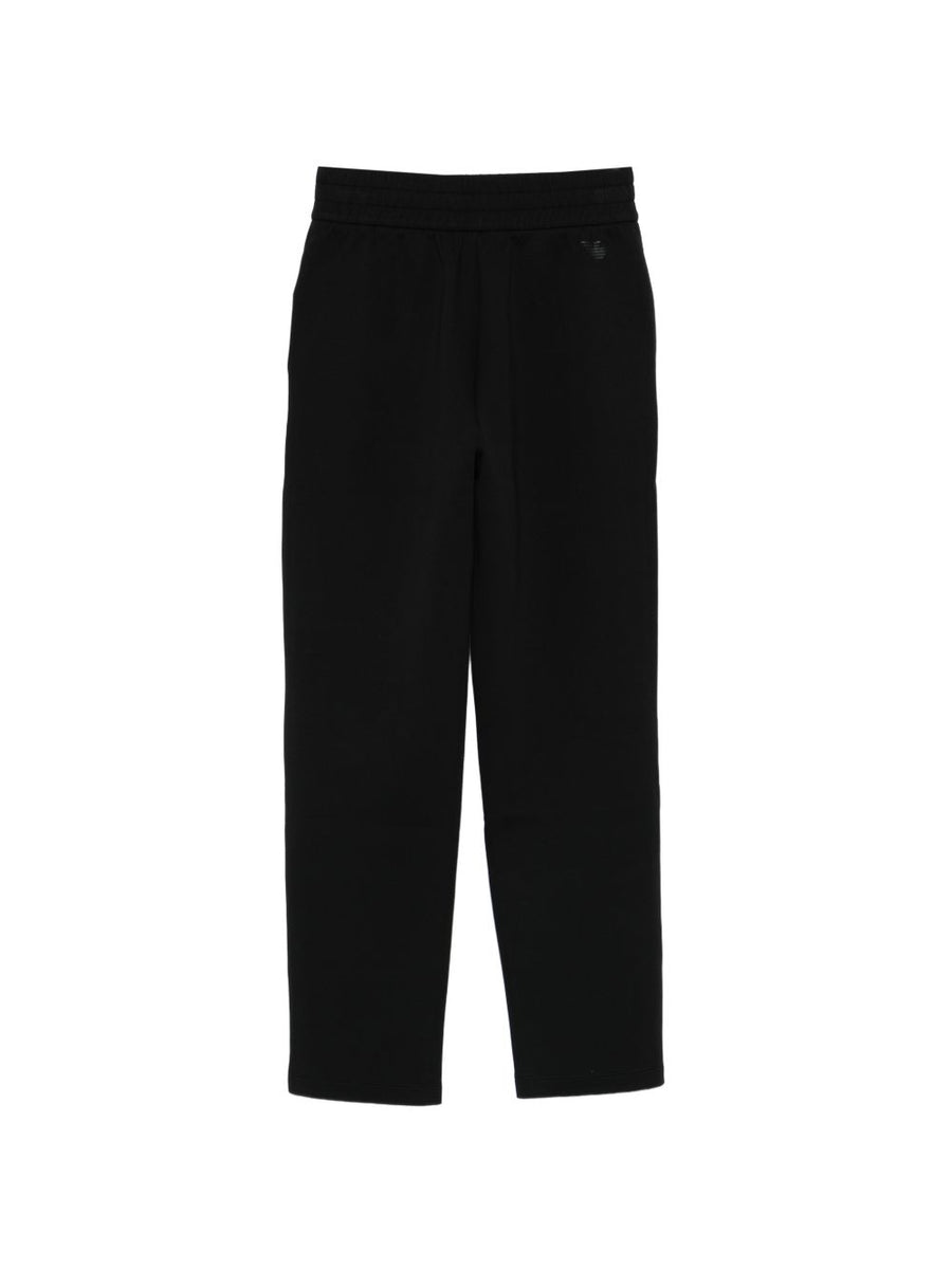 Emporio Armani Women Cotton Trousers Premium Elastic Waistband With Stretch Comfort Black
