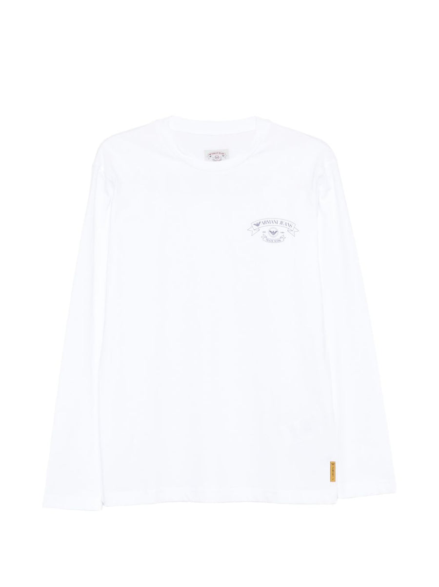 Emporio Armani Logo Cotton T Shirt For Men Premium 100% Cotton Long Sleeve Crew Neck Luxury Essential
