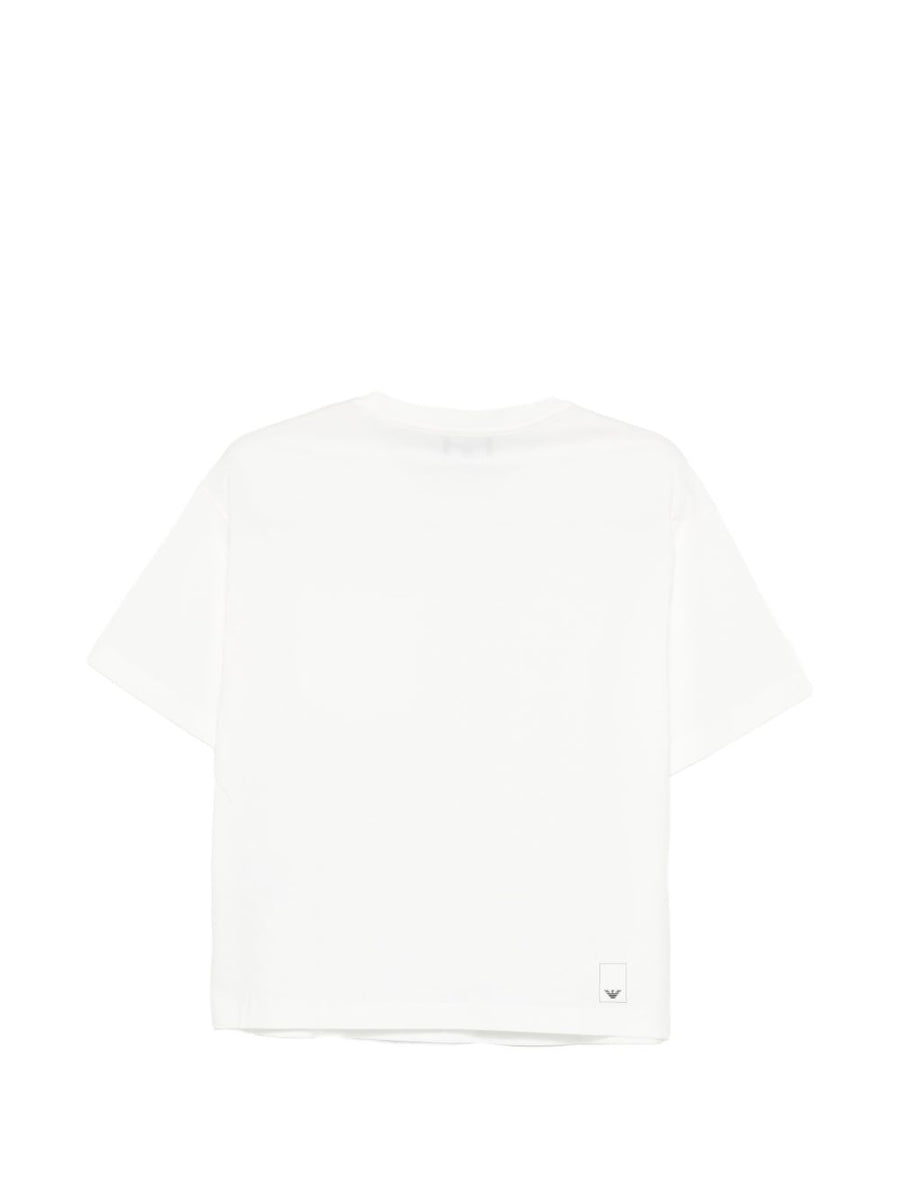 Emporio Armani Logo Cotton T Shirt For Women With Boxy Fit And Signature Logo Premium Everyday Luxury
