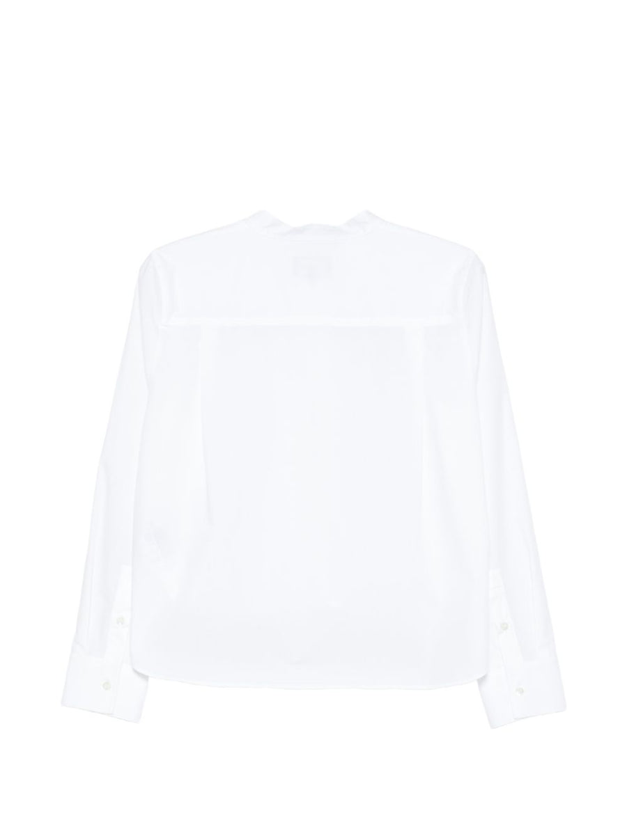 Emporio Armani Women's 100 Percent Cotton Shirt With Band Collar For Work And Weekend Essentials