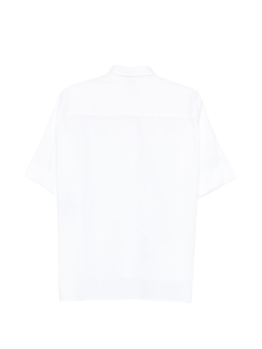 Fay Cotton Blouse White Lace Detail Layered Silhouette For Women Everyday Elegant Shirt Versatile Workwear Essential