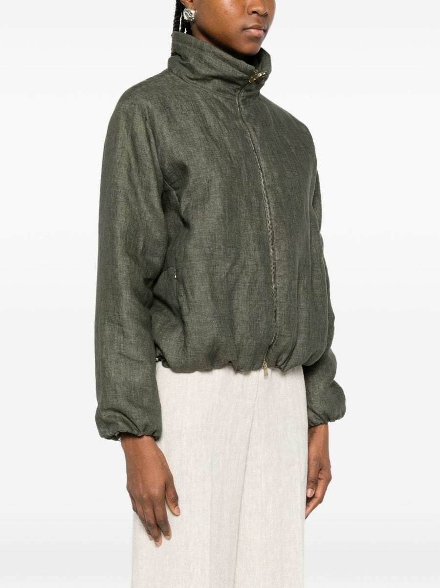 Herno Nylon Blouson Jacket Premium Lightweight For Women Green Spring Summer 2026 Collection