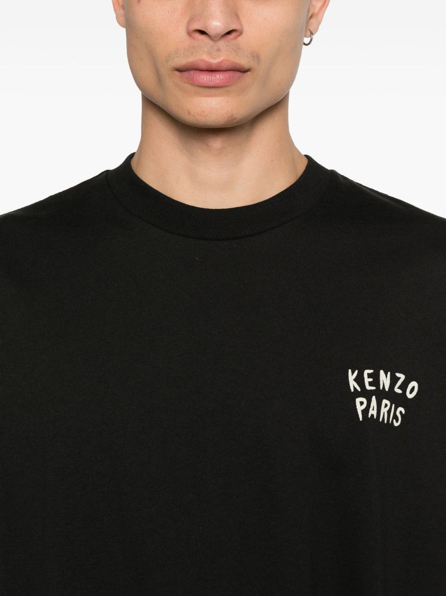 Kenzo Boke Heart Cotton T Shirt With Embroidered Logo For Men Long Sleeve Premium Everyday Luxury