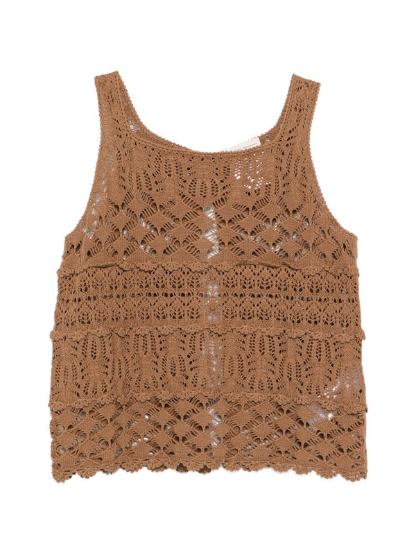 Semicouture Shelley cotton tank top
