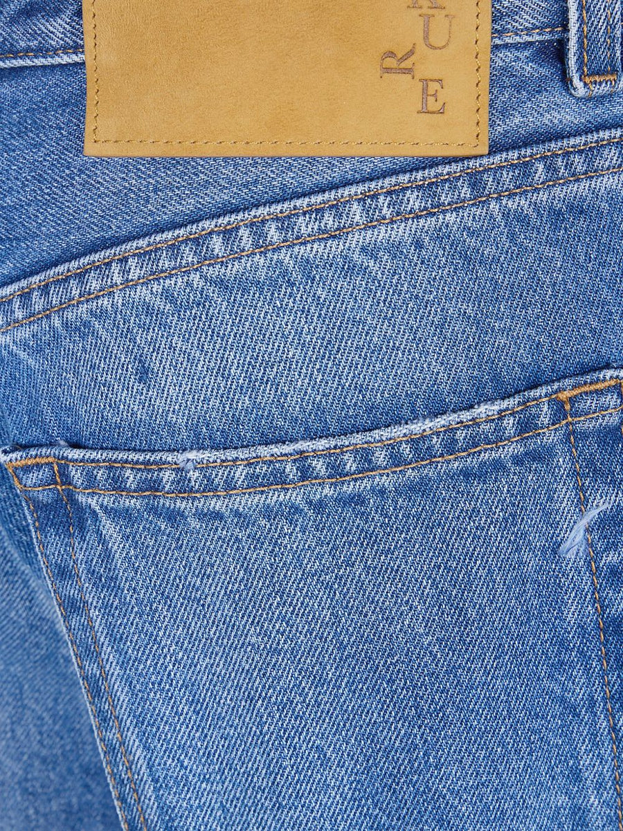 Haikure Wide Leg Denim Jeans For Women Navy 100 Percent Cotton Comfortable Modern Silhouette