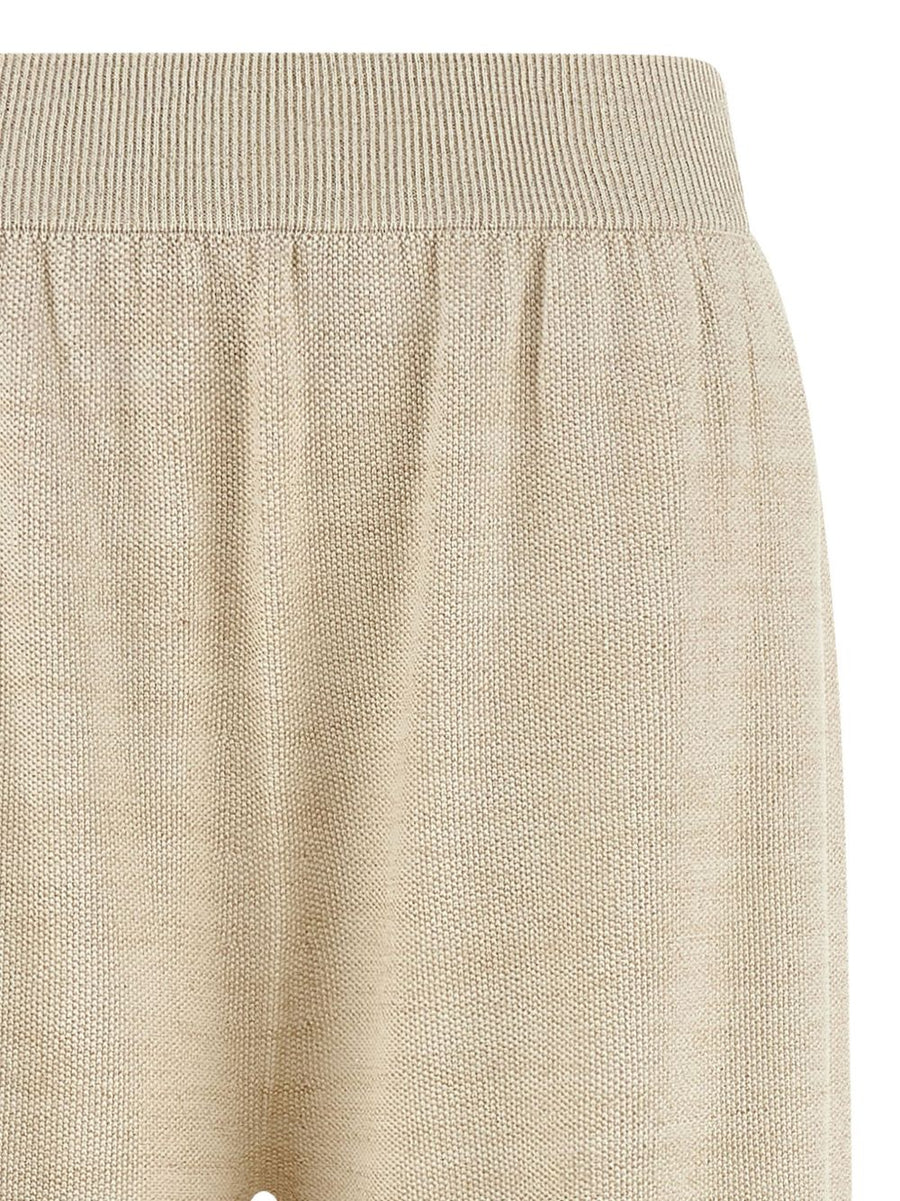 Fabiana Filippi Cotton Wide-Leg Trousers For Women Breathable Cotton Blend Elastic Waistband Office Wear