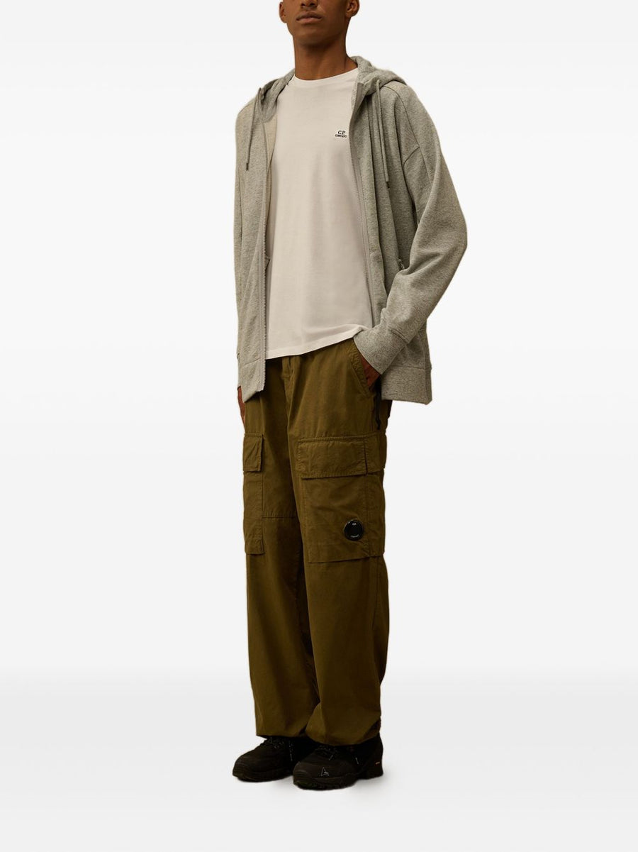 C.P. Company Logo Cotton T Shirt For Men Beige With Subtle Embroidered Logo For Everyday Wear