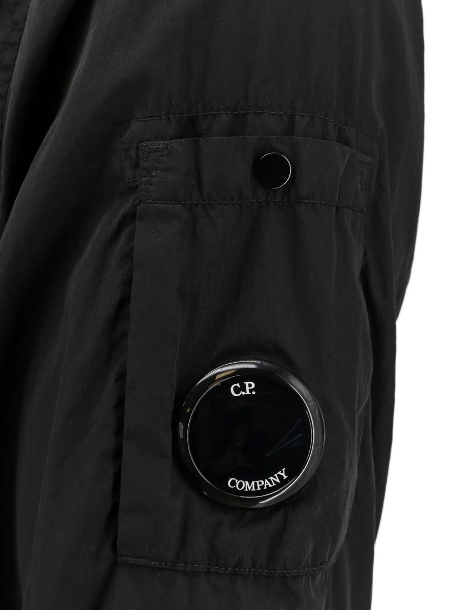 CP Company Nylon Overshirt For Men Versatile Layering Jacket With Patch Pocket And Button Front