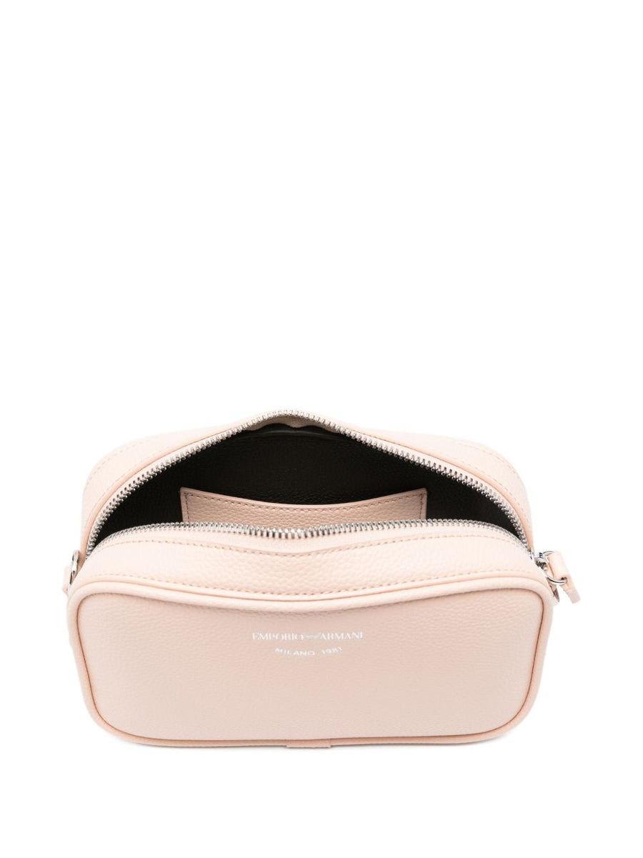 Emporio Armani Luxurious Camera Case With Deer Print And Pink Logo Premium Shoulder Strap For Women