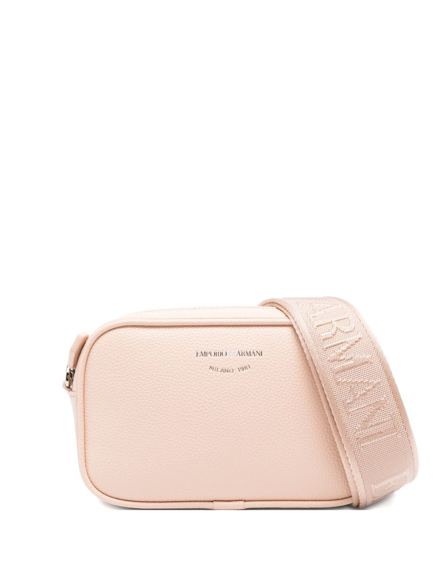 Emporio Armani Luxurious Camera Case With Deer Print And Pink Logo Premium Shoulder Strap For Women