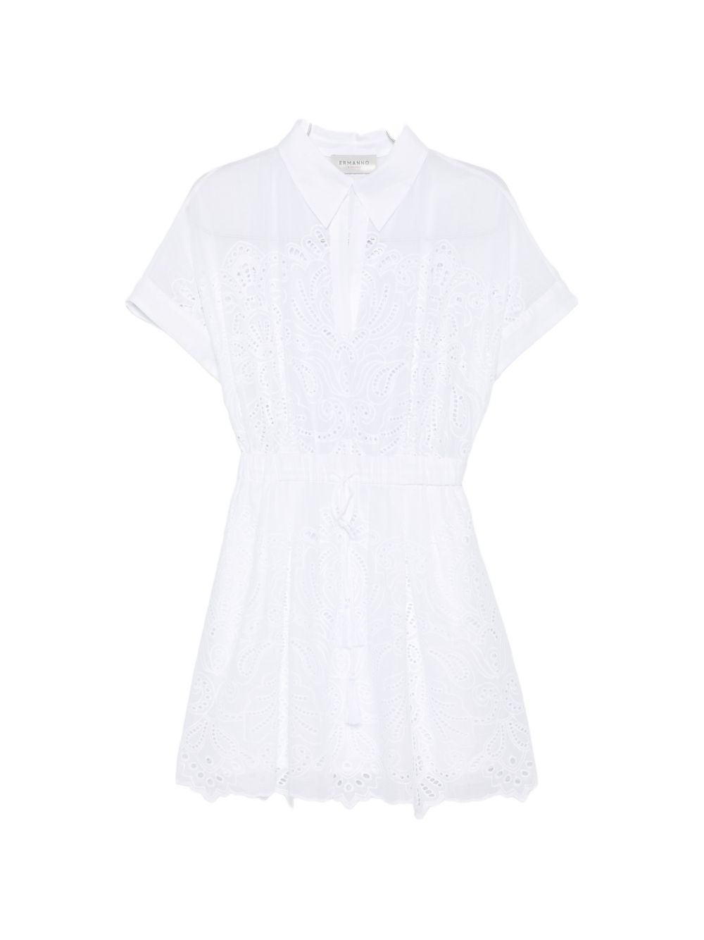 Ermanno Firenze Embroidered cotton shirtdress