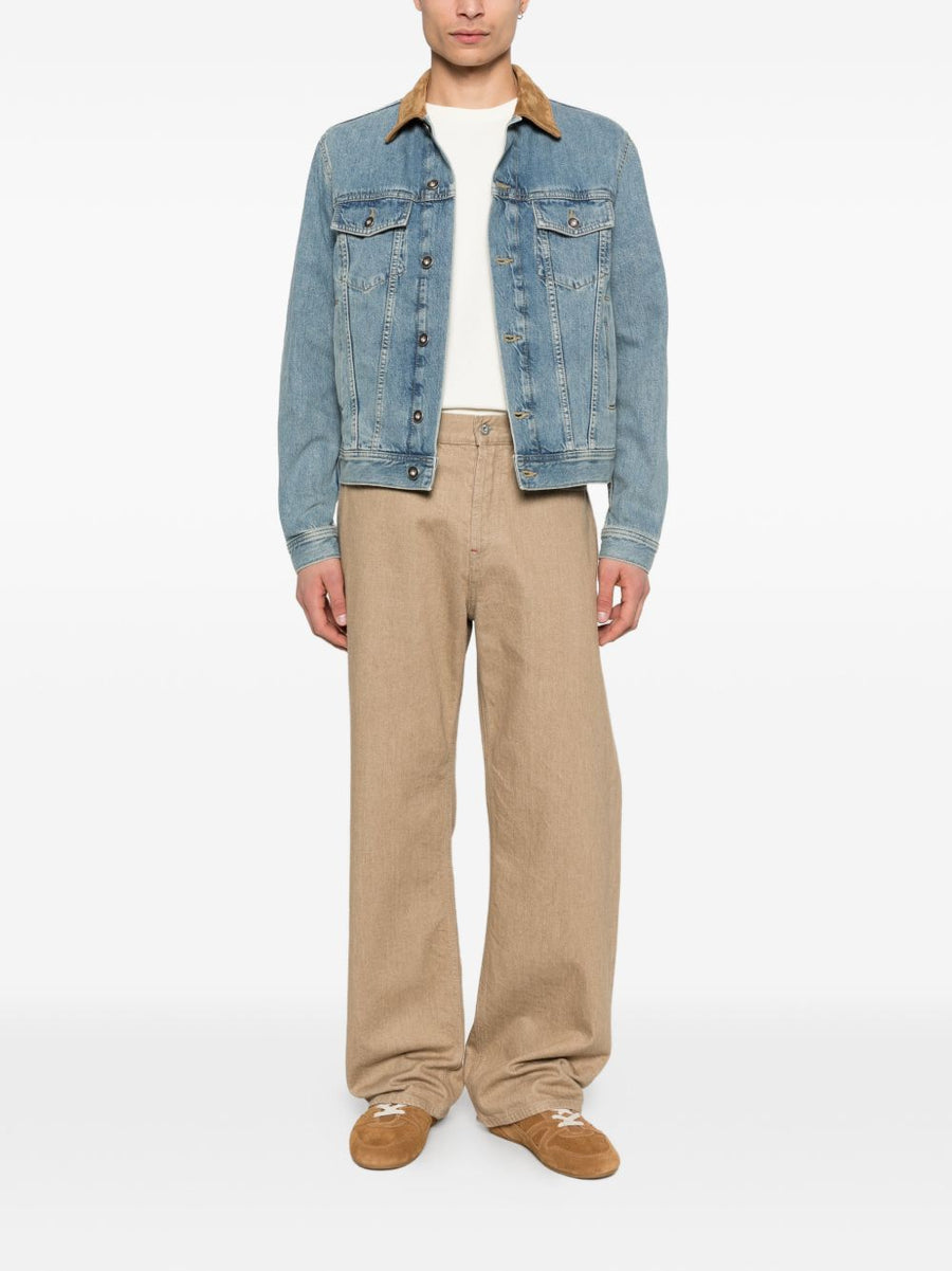 Jacob Cohen Denim Trucker Jacket For Men Light Blue Premium Layering Essential Everyday