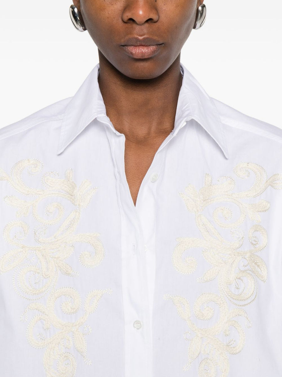 Ermanno Firenze Embroidered cotton shirt