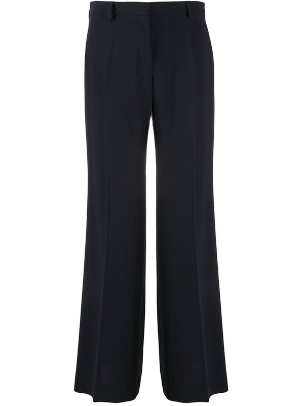 Cady Trousers Alberto Biani Navy Wide Leg For Women Desk-To-Evening Elegance And Versatility