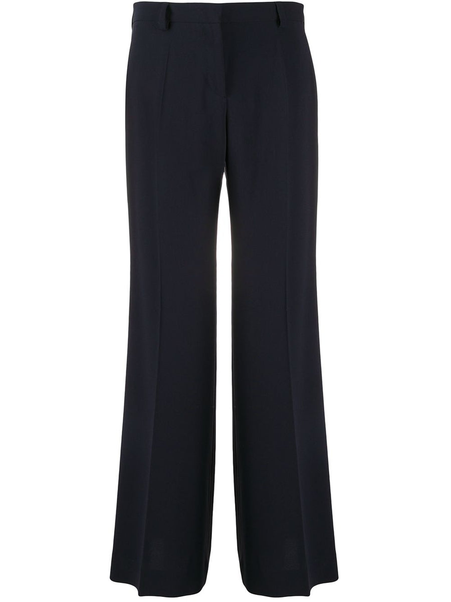 Cady Trousers Alberto Biani Navy Wide Leg For Women Desk-To-Evening Elegance And Versatility