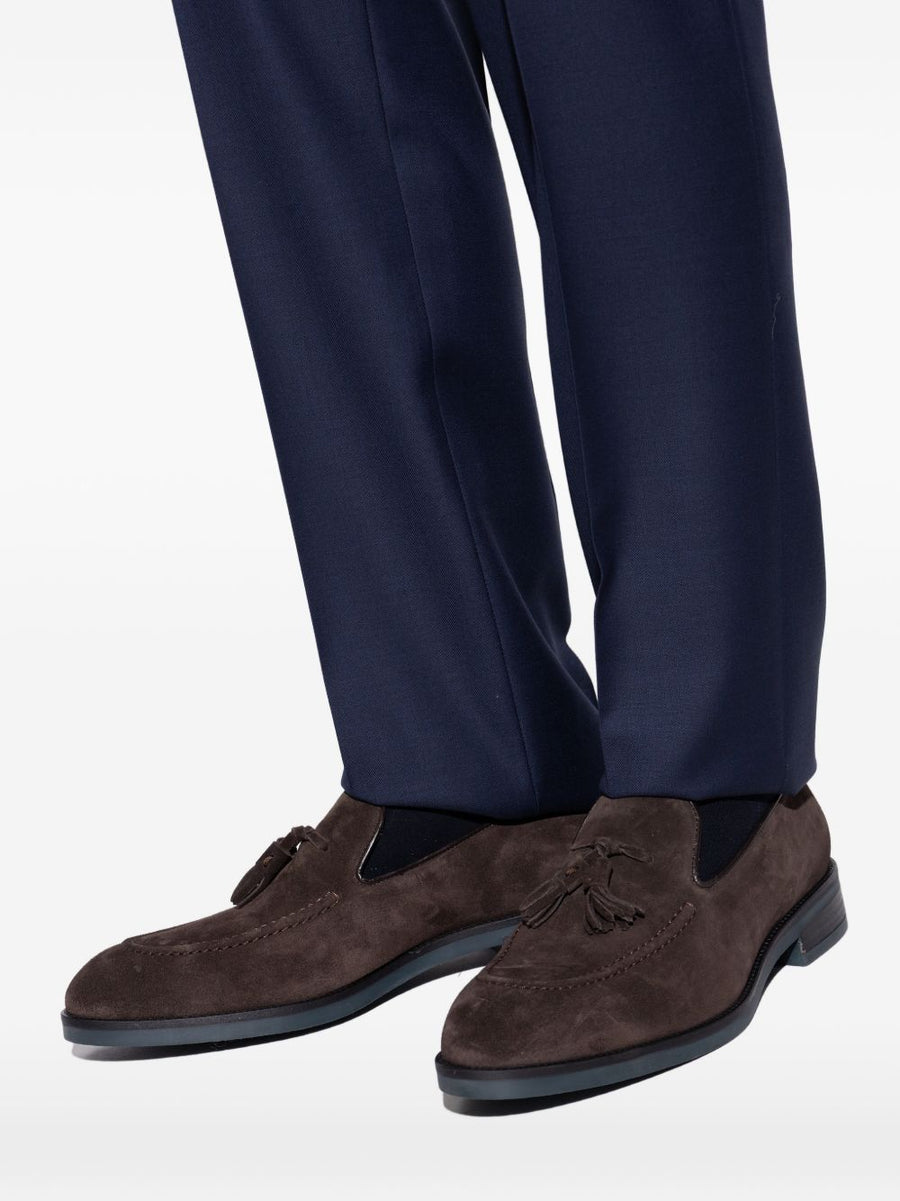 Paul Smith Lawrence Tasselled Brown Suede Loafers For Men Luxury Slipon Comfort And Timeless Dressy Style