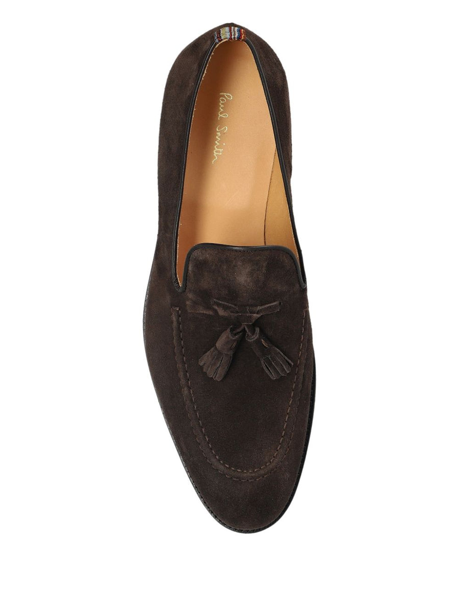 Paul Smith Lawrence Tasselled Brown Suede Loafers For Men Luxury Slipon Comfort And Timeless Dressy Style