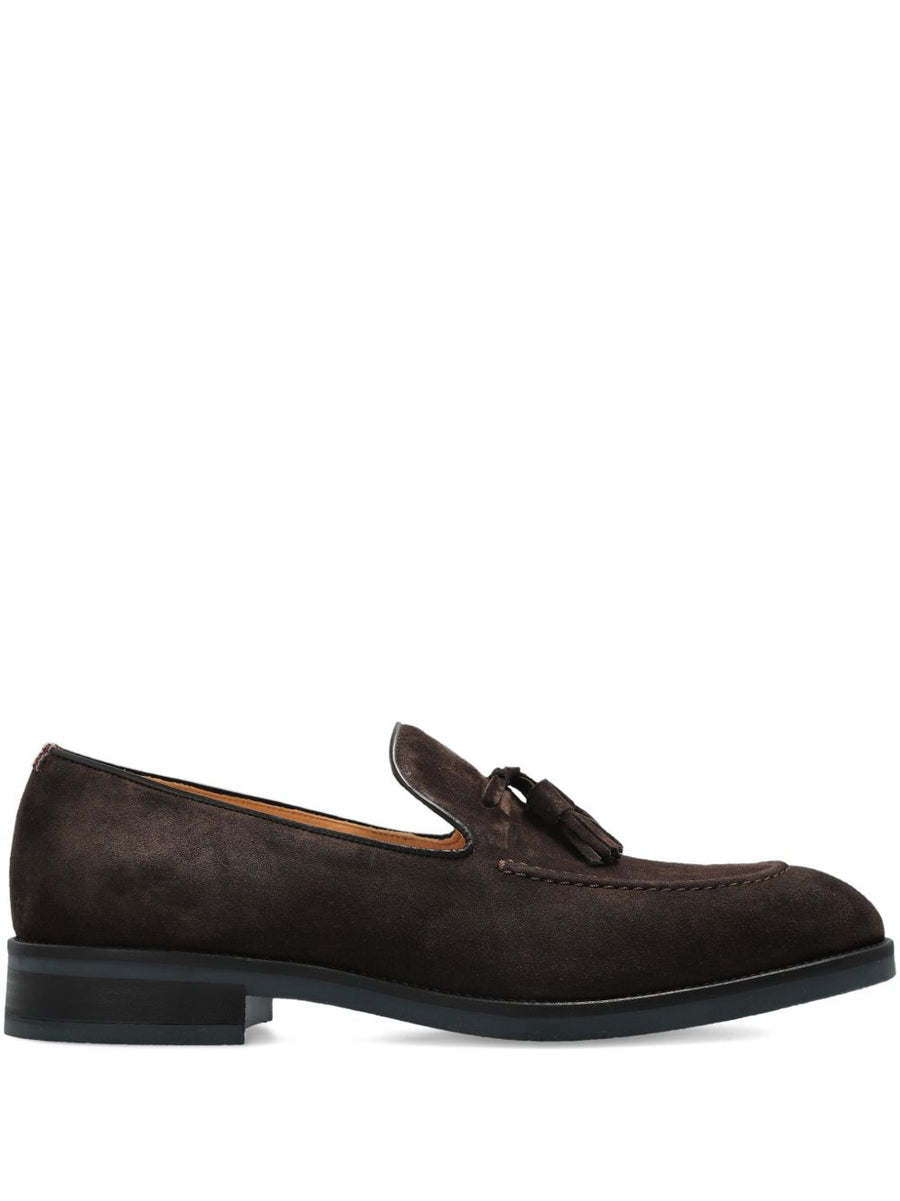 Paul Smith Lawrence Tasselled Brown Suede Loafers For Men Luxury Slipon Comfort And Timeless Dressy Style