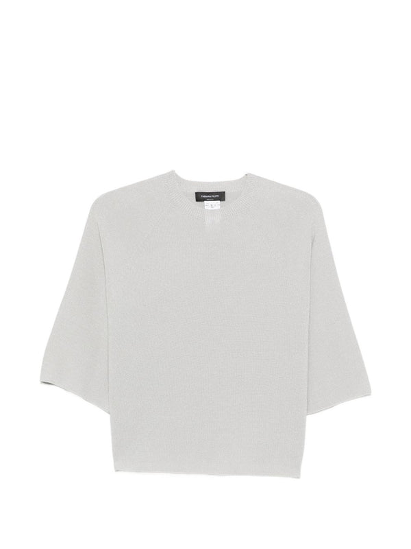 Fabiana Filippi Cotton Blend T Shirt For Women Light Blue Breathable Everyday Luxury
