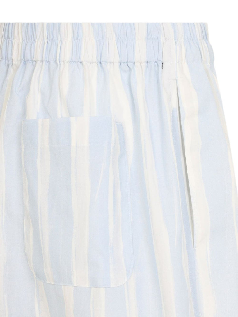 Jacquemus Le Short Calecon Mens Blue Striped Cotton Short With Elastic Waistband Luxury Summer Essential