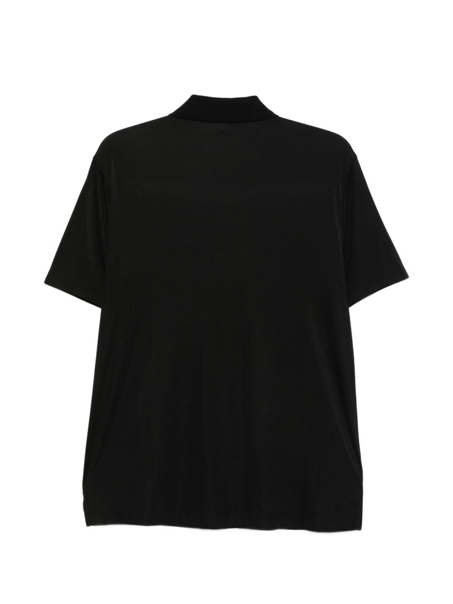 Emporio Armani Logo Polo Shirt For Men - Luxurious Silk-Modal Blend, Signature Logo, Versatile Everyday Wear