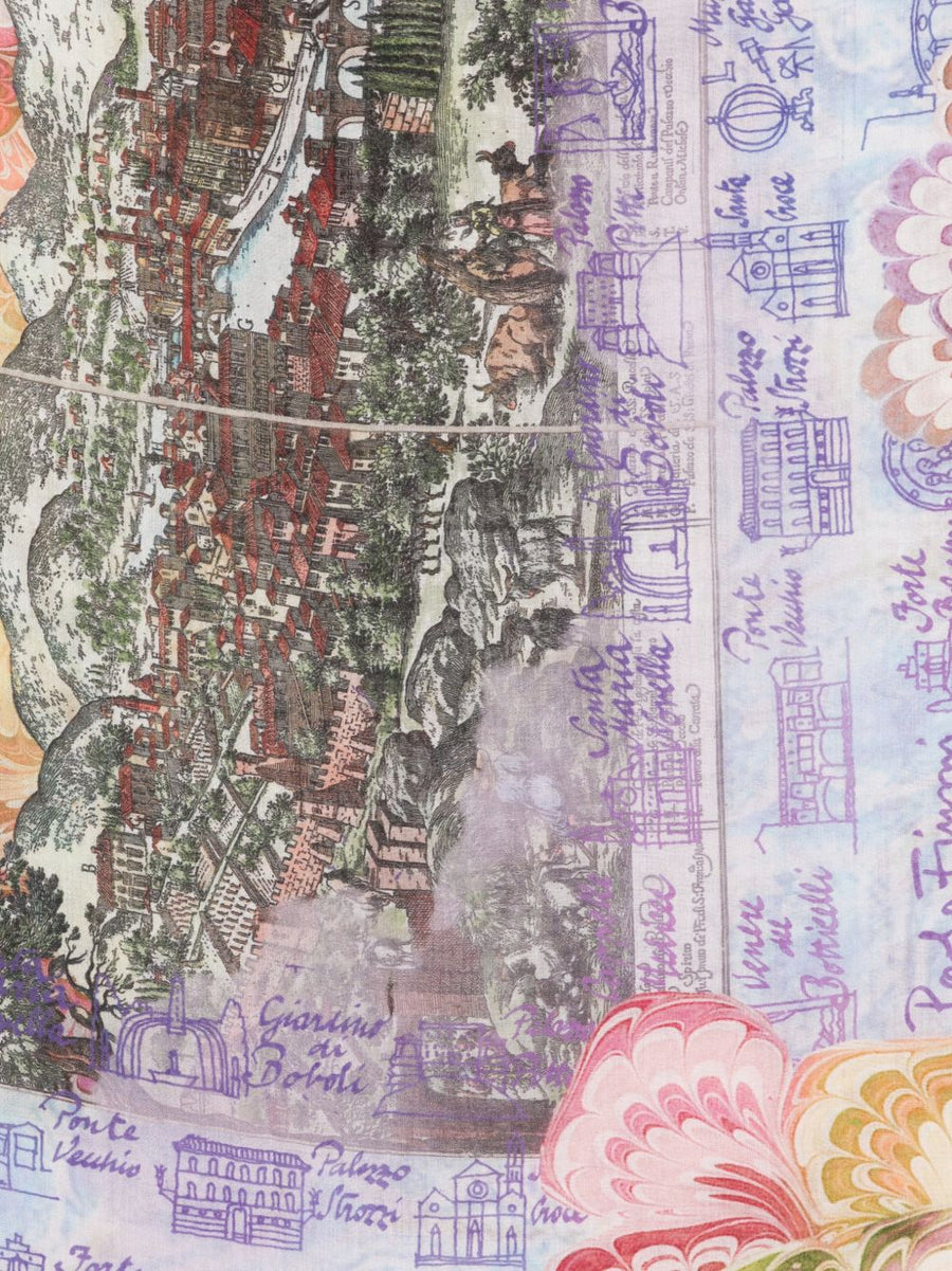 Faliero Sarti Fiorentina Silk Blend Stole For Women Lightweight Multicolor Drape Accessory