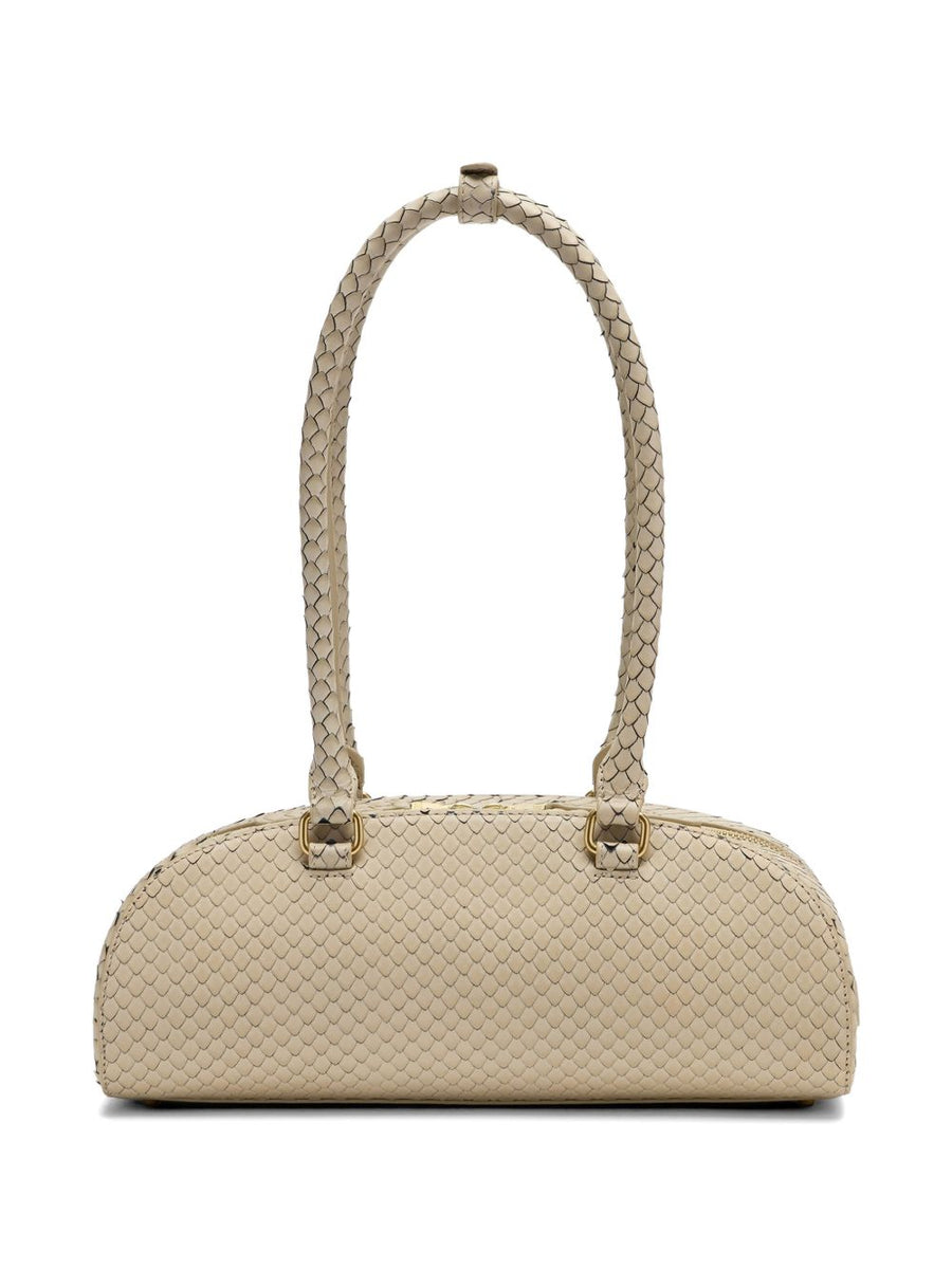 Diesel 1DR Dome Shoulder Bag For Women Compact PU Bag With Zip Closure Premium Kaki