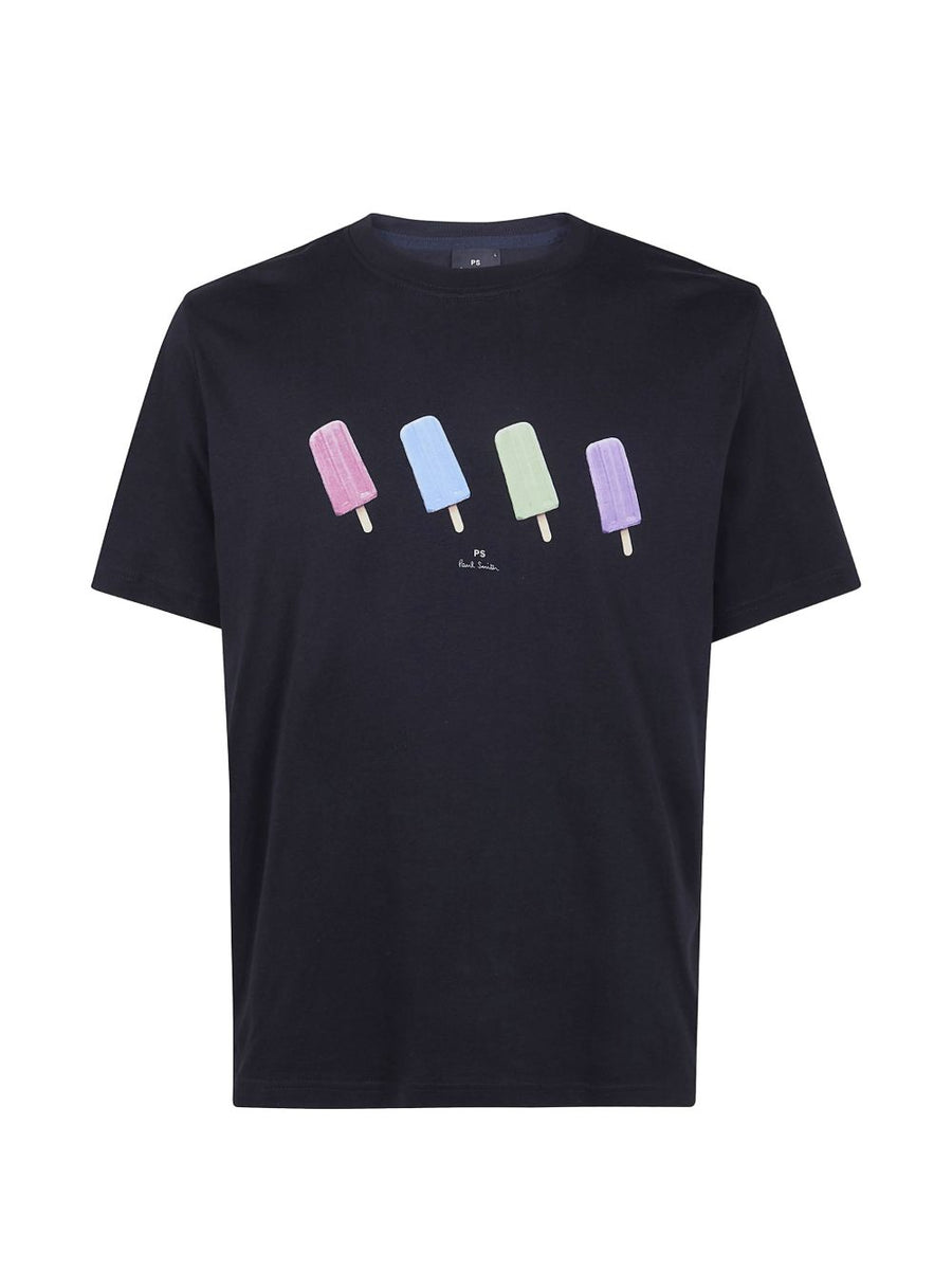 Paul Smith Graphic Print Organic Cotton T Shirt For Men Versatile Everyday Luxury Topwear