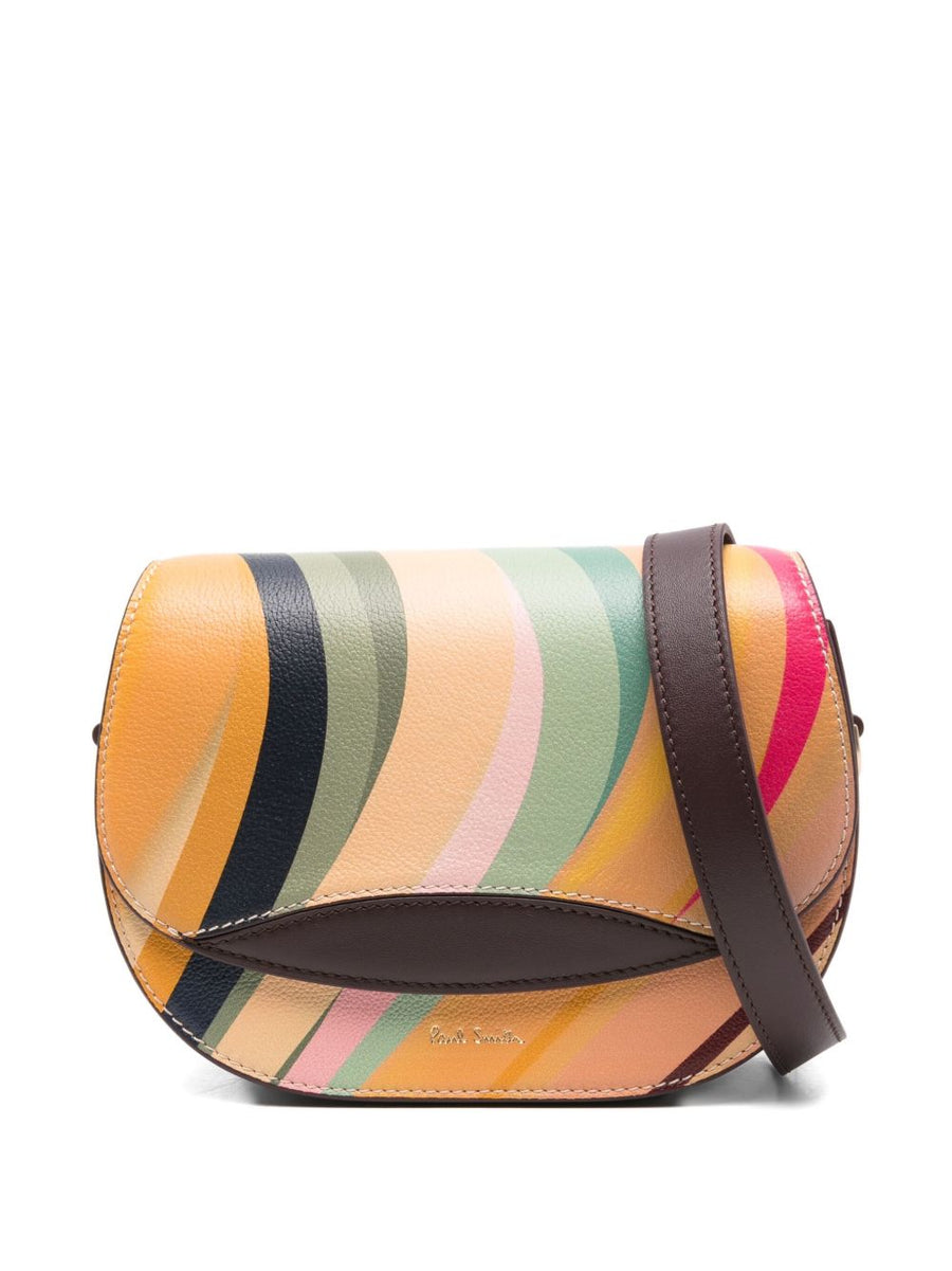 Paul Smith Saddle Bag for Women Dusky Swirl Leather Crossbody Luxurious Multicolor Swirl Sculptural Day to Night