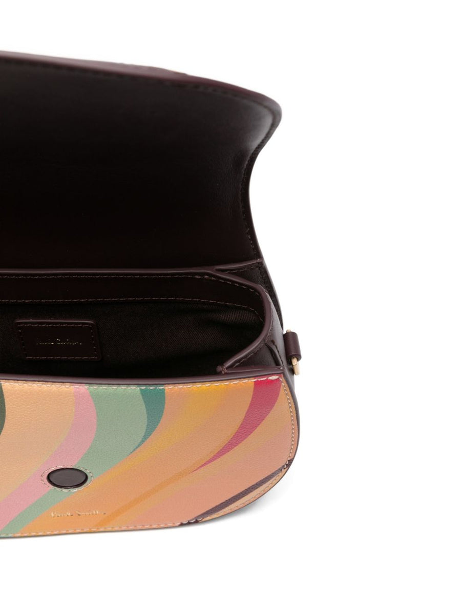 Paul Smith Saddle Bag for Women Dusky Swirl Leather Crossbody Luxurious Multicolor Swirl Sculptural Day to Night