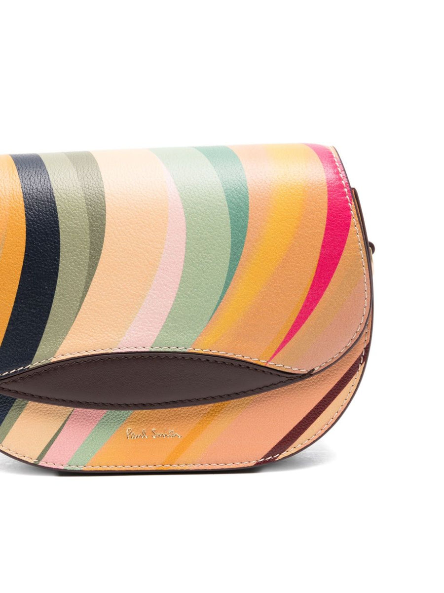 Paul Smith Saddle Bag for Women Dusky Swirl Leather Crossbody Luxurious Multicolor Swirl Sculptural Day to Night