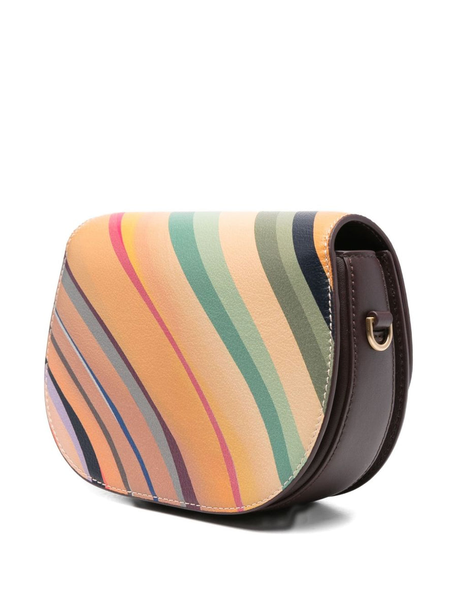 Paul Smith Saddle Bag for Women Dusky Swirl Leather Crossbody Luxurious Multicolor Swirl Sculptural Day to Night