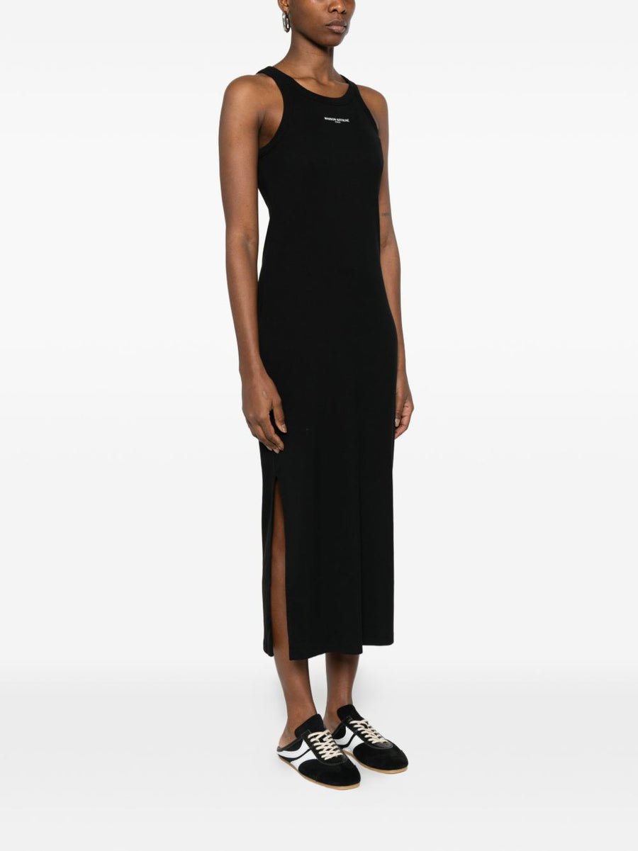 Maison Kitsuné Tank Dress Luxurious Premium Cotton Ribbed Knit For Women Versatile Essential
