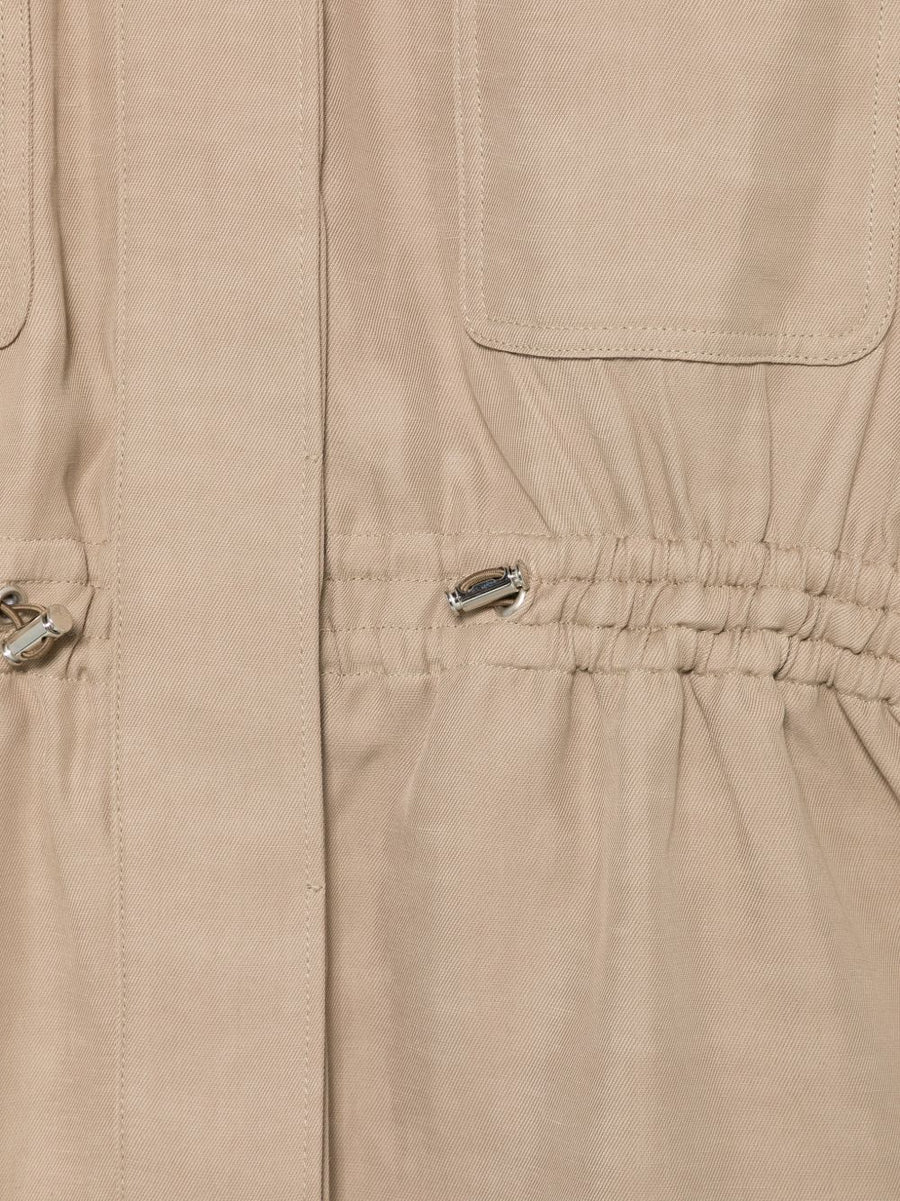 Fay Cotton Overshirt Linen Blend, Versatile Everyday Jacket For Women Beige Spring Summer 2026