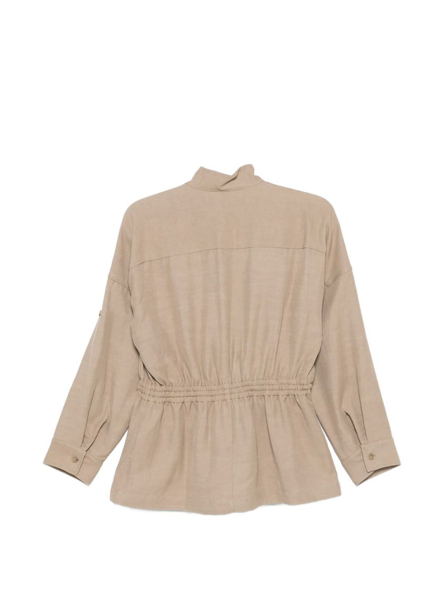 Fay Cotton Overshirt Linen Blend, Versatile Everyday Jacket For Women Beige Spring Summer 2026