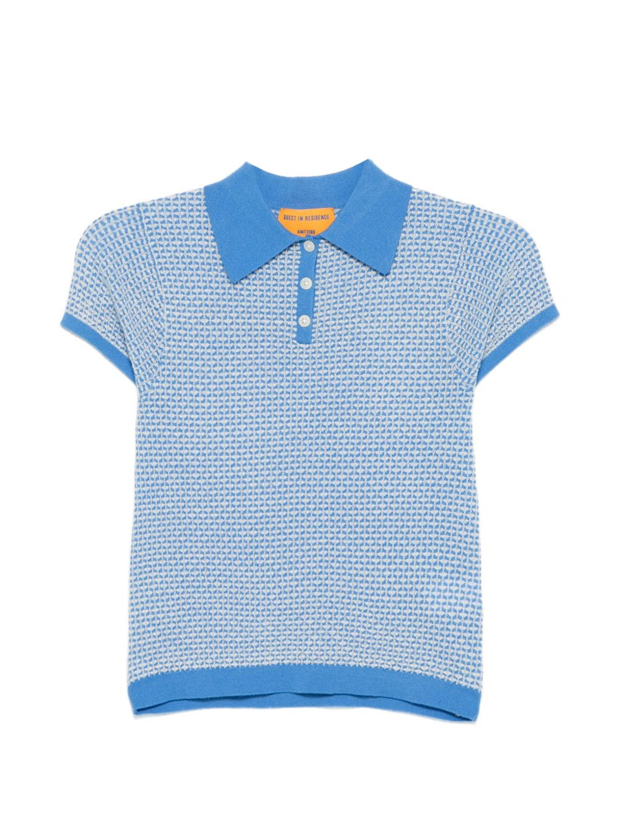 Guest In Residence Pique cashmere polo shirt