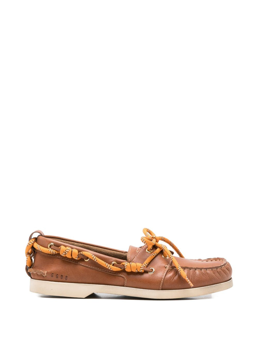 Golden Goose Cruise Loafer For Women Luxury Calf Leather With Lace Up Fastening And 2 Cm Heel