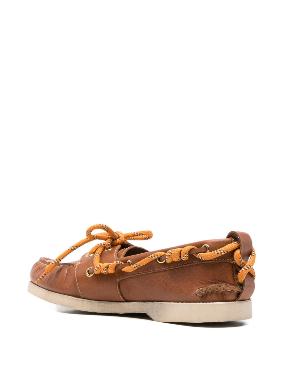 Golden Goose Cruise Loafer For Women Luxury Calf Leather With Lace Up Fastening And 2 Cm Heel
