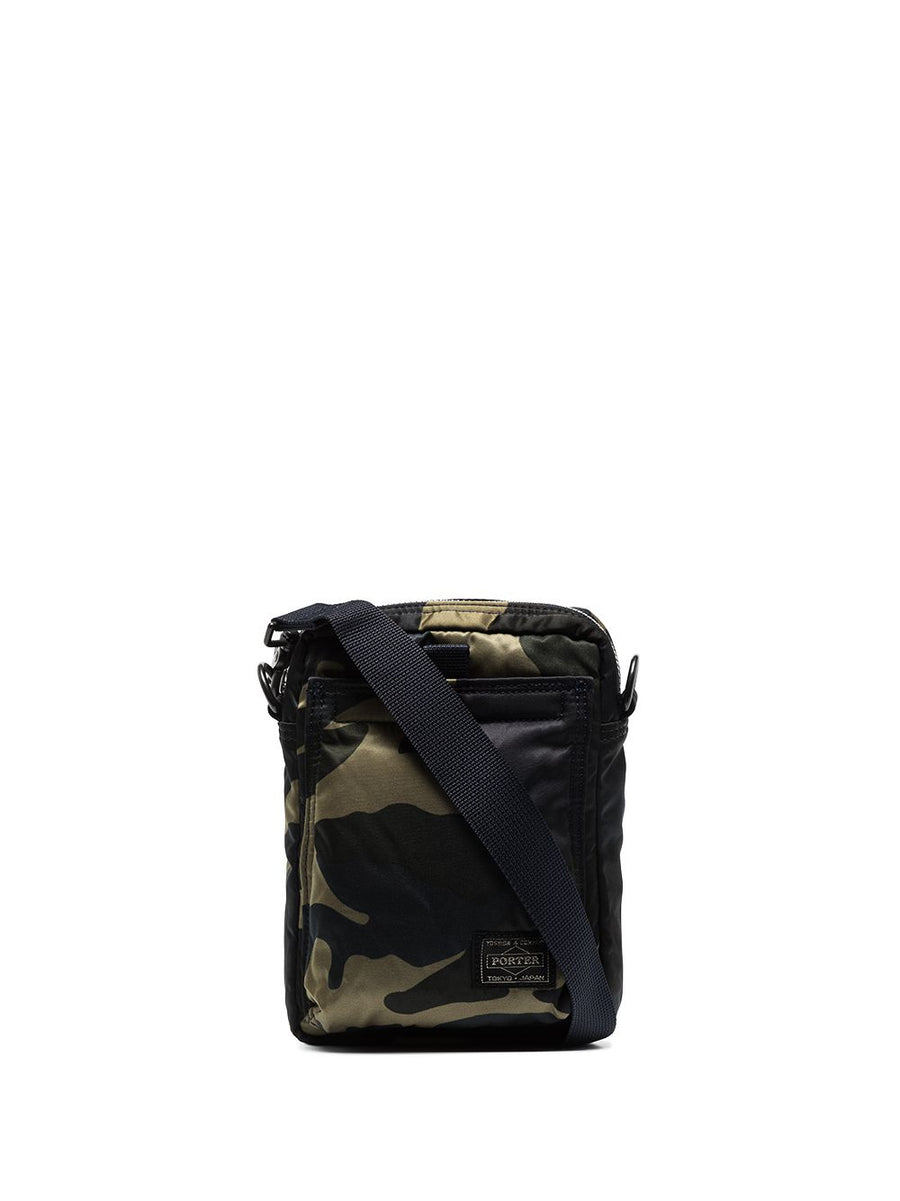 Porter Counter Shade Shoulder Bag for Men Compact Top Zip Crossbody Nylon Camouflage