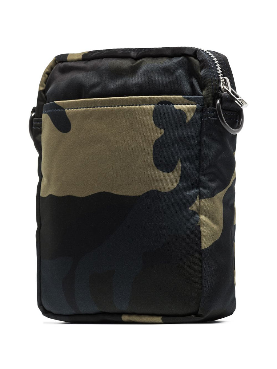 Porter Counter Shade Shoulder Bag for Men Compact Top Zip Crossbody Nylon Camouflage