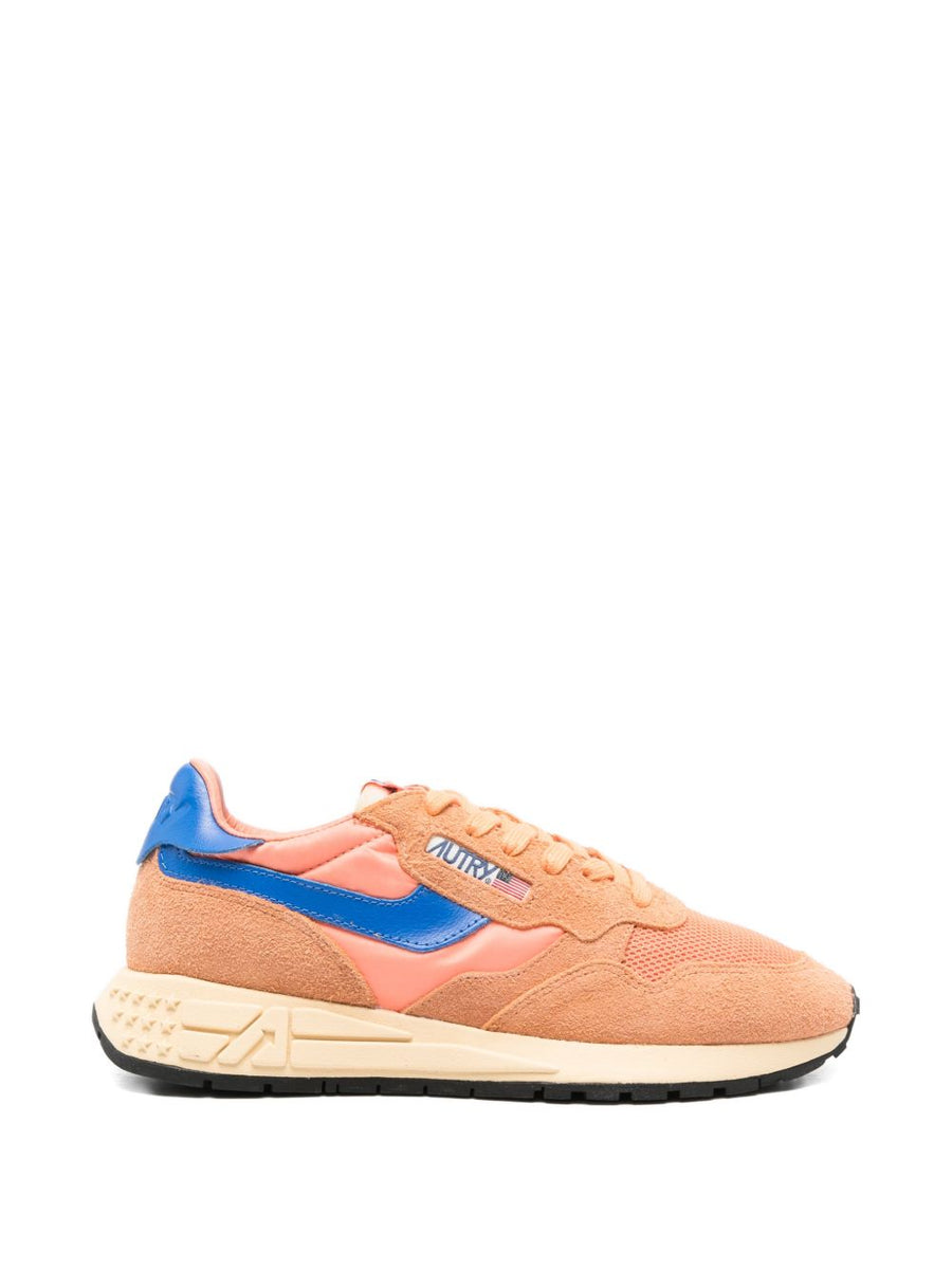Autry Reelwind Low Suede Sneakers For Men Bold Orange Suede Low Profile Comfort Everyday
