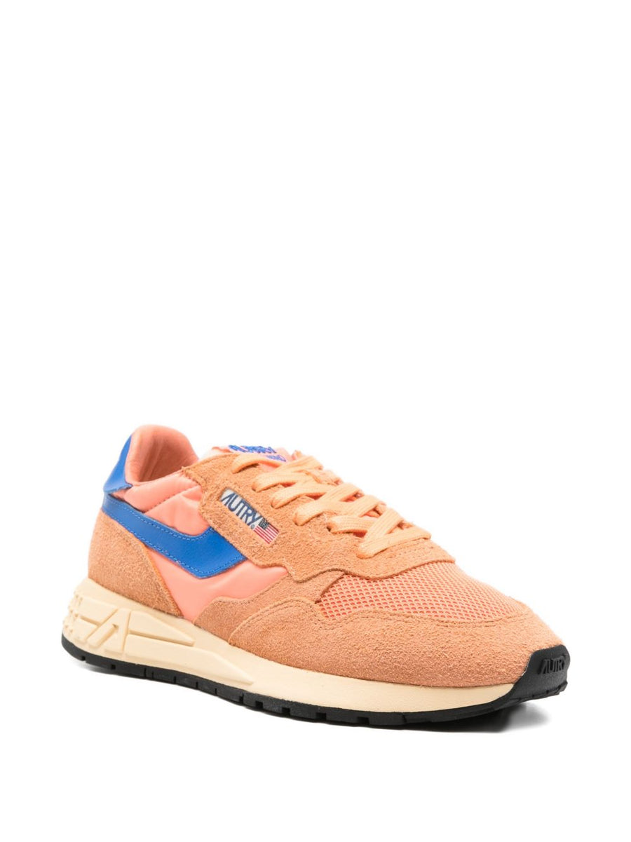 Autry Reelwind Low Suede Sneakers For Men Bold Orange Suede Low Profile Comfort Everyday