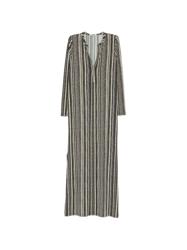 Siyu V-neck long sleeves side slits Baez kaftan dress