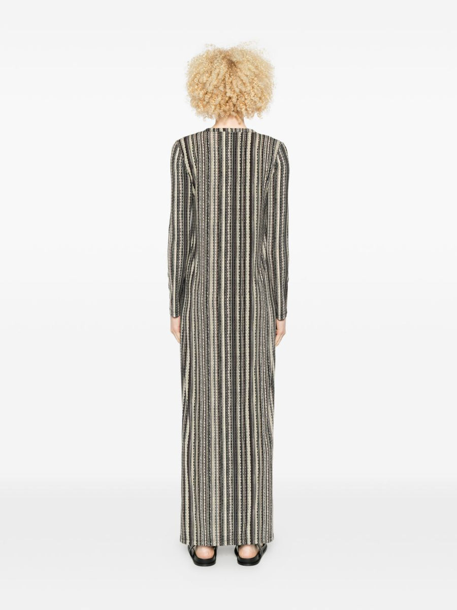 Siyu V-neck long sleeves side slits Baez kaftan dress