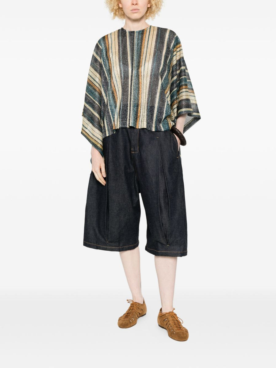 Siyu Zoe Striped Blouse Multicolor Sheen Relaxed Fit For Modern Women Spring Summer 2026